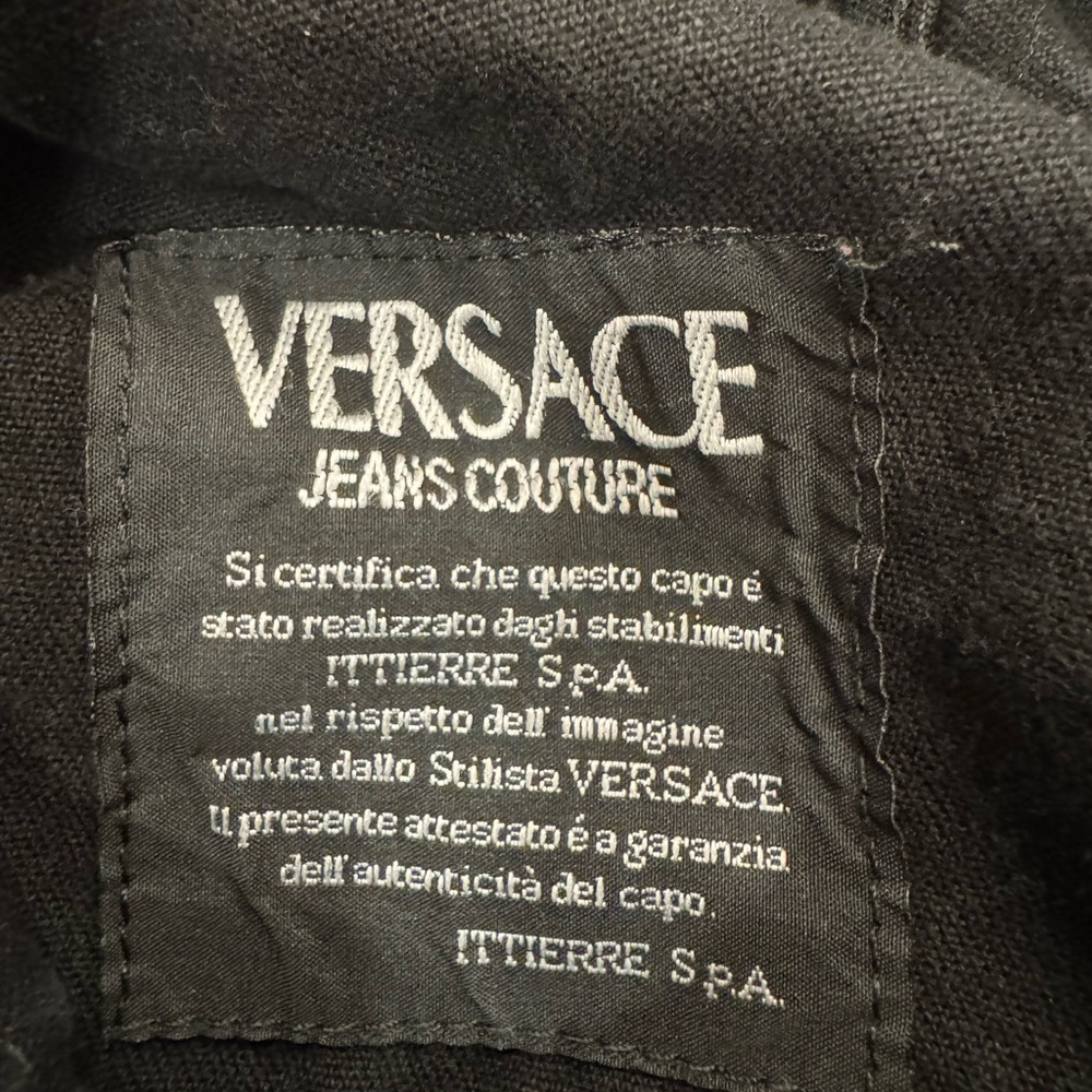 Vintage Versace Jeans Couture Black Jeans Size 24, Size 0 - Picture 5 of 10